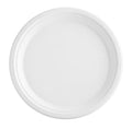 BY CASE - 9" OR 10" Compostable White Plant Fiber Plate 1 OR 3 Compartment 500 CT/CS