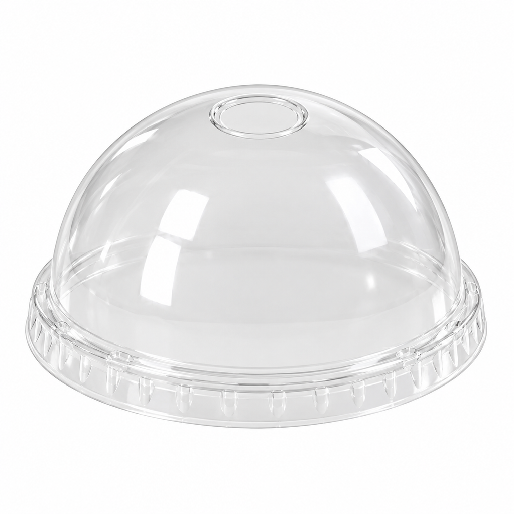 BY CASE - 1000 CT/CS Plastic Cup Lids 98 mm PET Clear