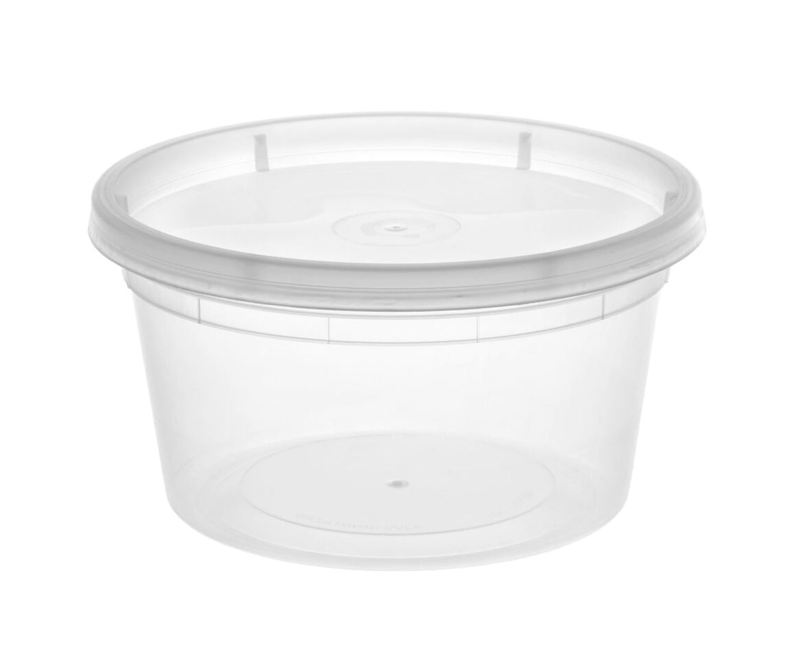 BY CASE - Heavy Duty Plastic Deli Container and Lid Combo Pack 240/Case