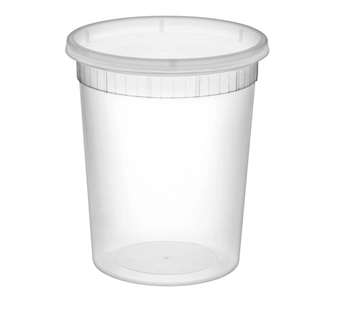 BY CASE - Heavy Duty Plastic Deli Container and Lid Combo Pack 240/Case
